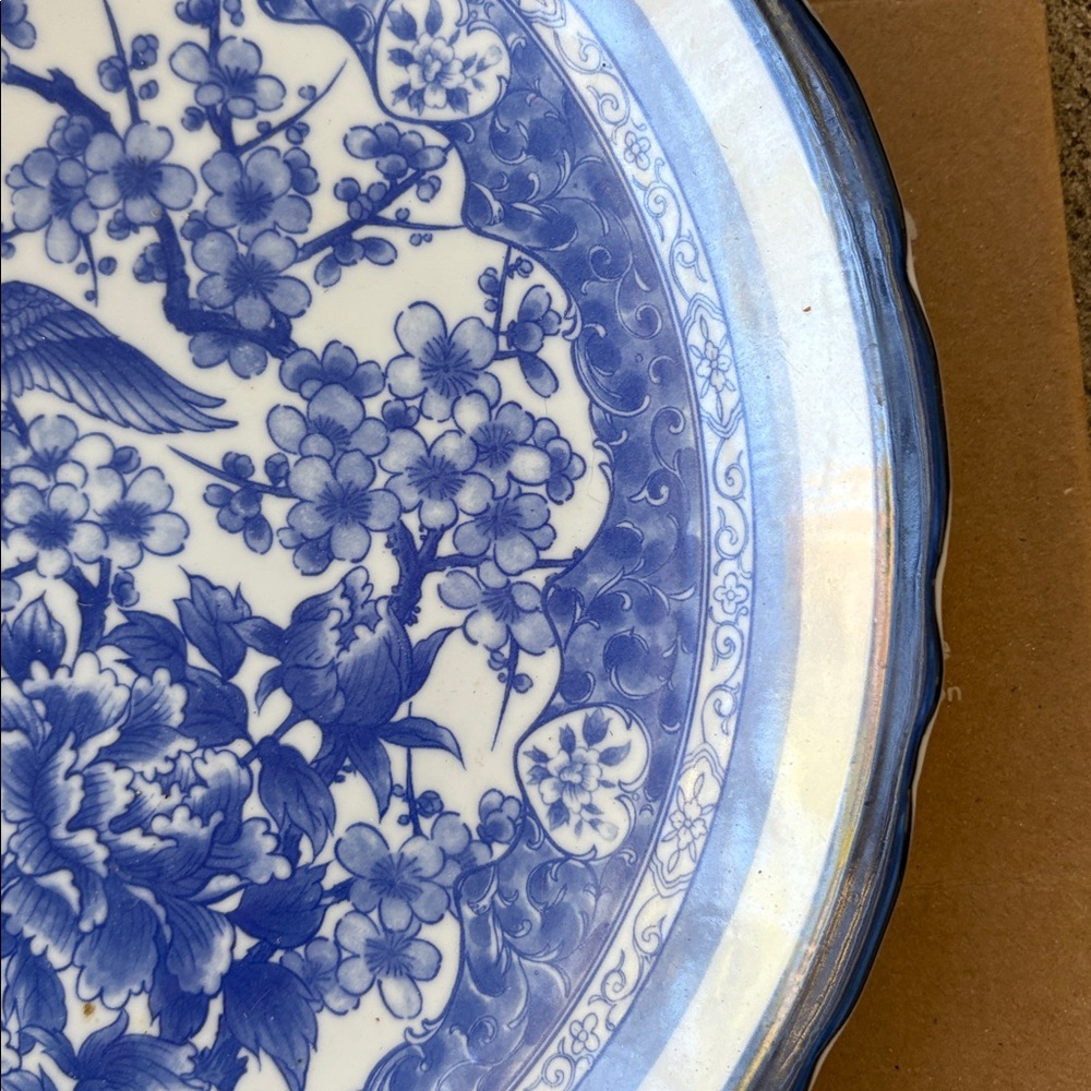 Blue and White Decorative (wall mount) Plate or serving platter - Picture 3 of 5